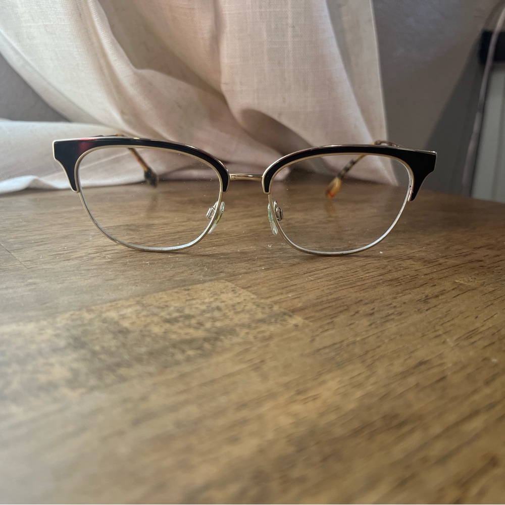 Black and Gold Burberry Women’s eyeglass frames